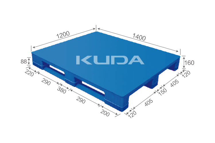 1412A-PBCZ PLASTIC PALLET（BUILT-IN STEEL TUBE）