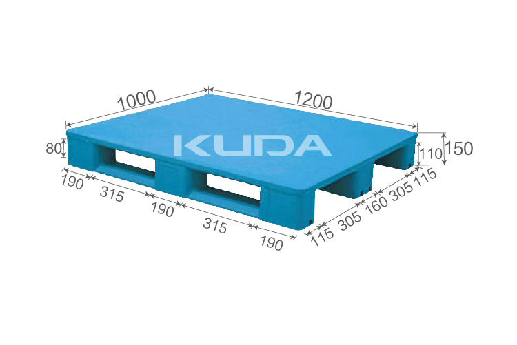 1210J2-PBCZ PLASTIC PALLET（BUILT-IN STEEL TUBE）