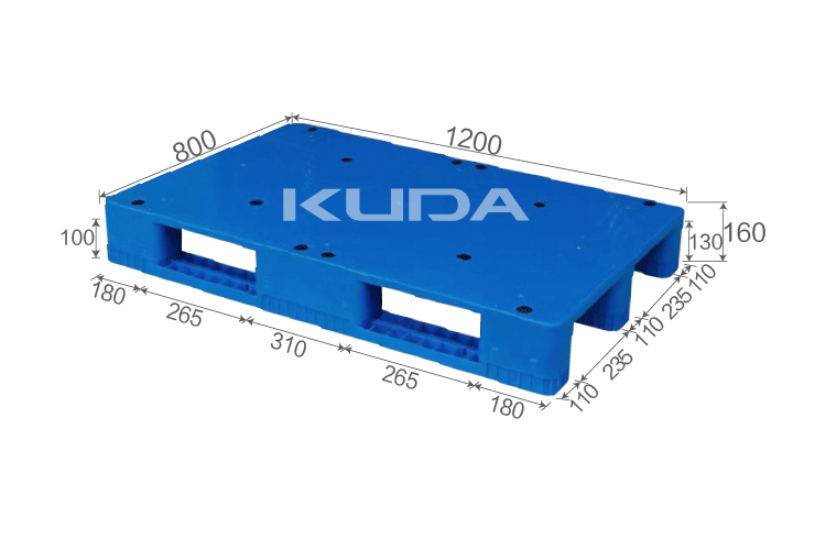 1208Z2-PBCZ PLASTIC PALLET（BUILT-IN STEEL TUBE）