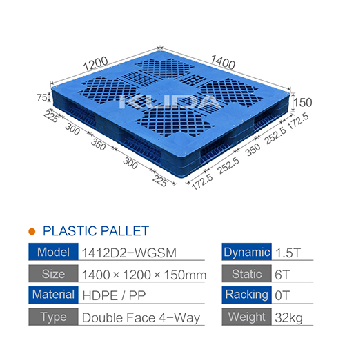 1412D2-WGSM PLASTIC PALLET