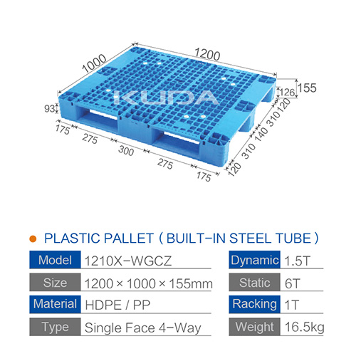 1210X-WGCZ PLASTIC PALLT(BUILT-IN STEEL TUBE)