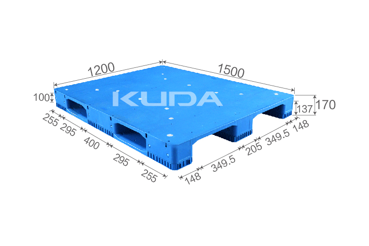 1512D-PBCZ PLASTIC PALLET（BUILT-IN STEEL TUBE）