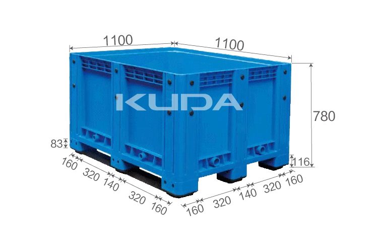 1111A-FBKBX COLLAPSIBLE PLASTIC PALLET BOX