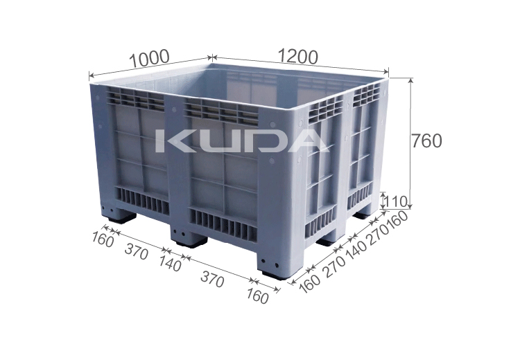 1210E-FBKBX COLLAPSIBLE PLASTIC PALLET BOX