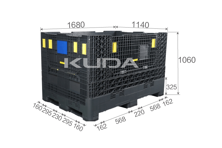 168114B-ZDKBX COLLAPSIBLE PLASTIC PALLET BOX