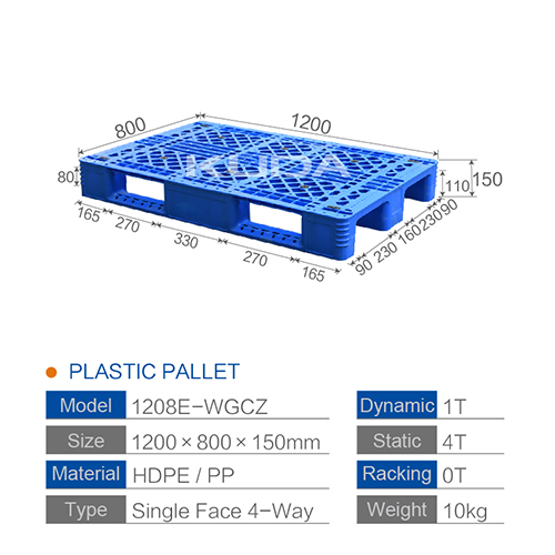 1208E-WGCZ PLASTIC PALLT (BUILT-IN STEEL TUBE)