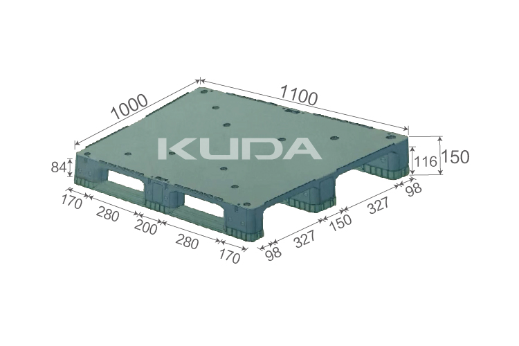 1110A-PBCZ PLASTIC PALLET（BUILT-IN STEEL TUBE）