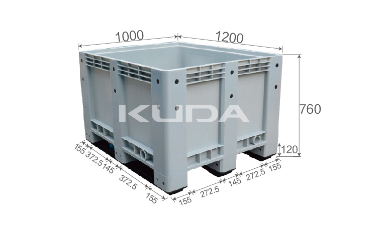 1210A-FBKBX COLLAPSIBLE PLASTIC PALLET BOX