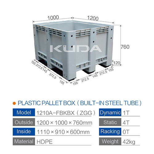 1210A-FBKBX COLLAPSIBLE PLASTIC PALLET BOX