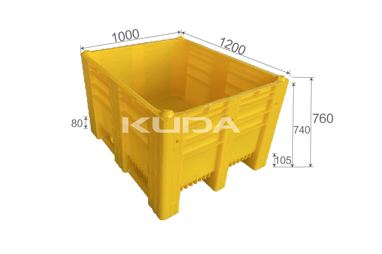 1210C-FBKBX COLLAPSIBLE PLASTIC PALLET BOX