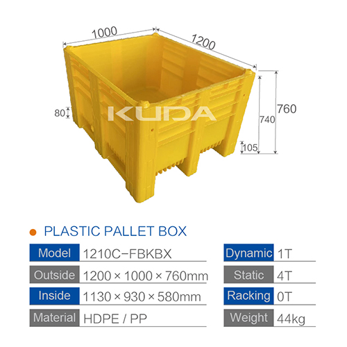 1210C-FBKBX COLLAPSIBLE PLASTIC PALLET BOX