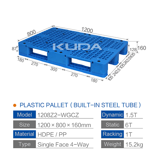 1208Z2-WGCZ PLASTIC PALLT (BUILT-IN STEEL TUBE)