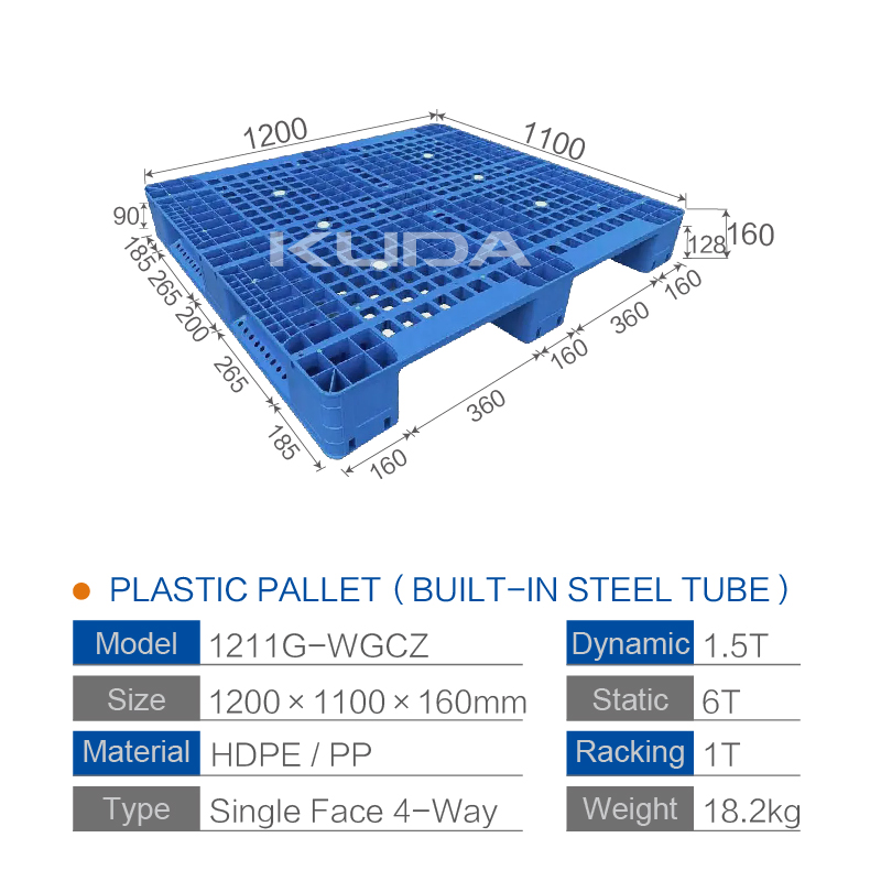 1211G-WGCZ PLASTIC PALLT (BUILT-IN STEEL TUBE)