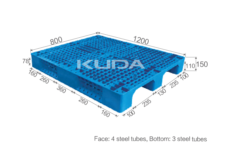 1208F-WGCZ PLASTIC PALLT (BUILT-IN STEEL TUBE)