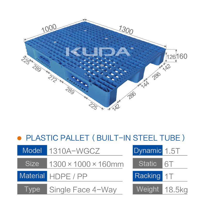 1310A-WGCZ PLASTIC PALLT (BUILT-IN STEEL TUBE)
