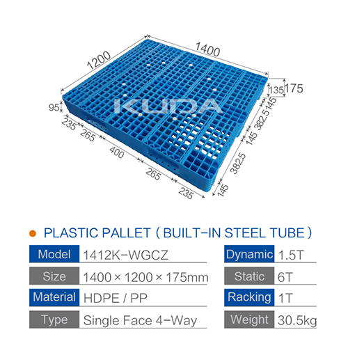 1412K-WGCZ PLASTIC PALLT (BUILT-IN STEEL TUBE)