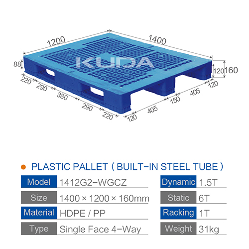 1412G2-WGCZ PLASTIC PALLT (BUILT-IN STEEL TUBE)