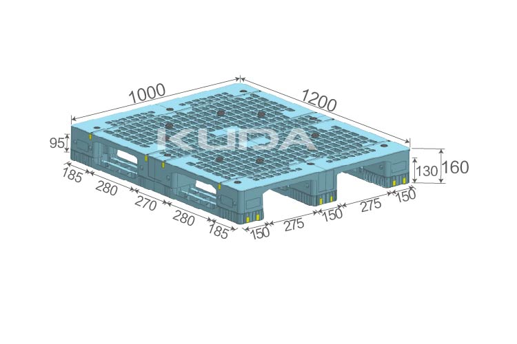 1210T-WGCZ PLASTIC PALLT(BUILT-IN STEEL TUBE)