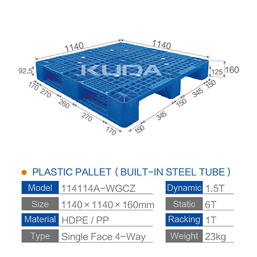 114114A-WGCZ PLASTIC PALLT(BUILT-IN STEEL TUBE)