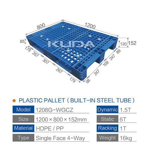 1208G-WGCZ PLASTIC PALLT(BUILT-IN STEEL TUBE)