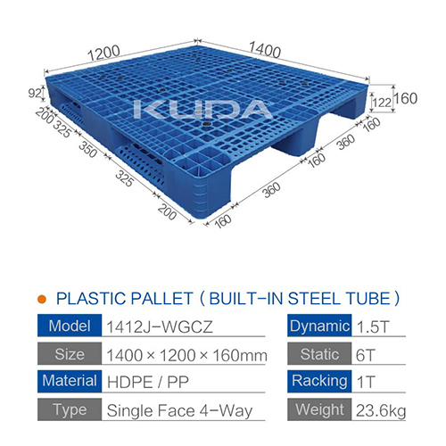 1412J-WGCZ PLASTIC PALLT(BUILT-IN STEEL TUBE)