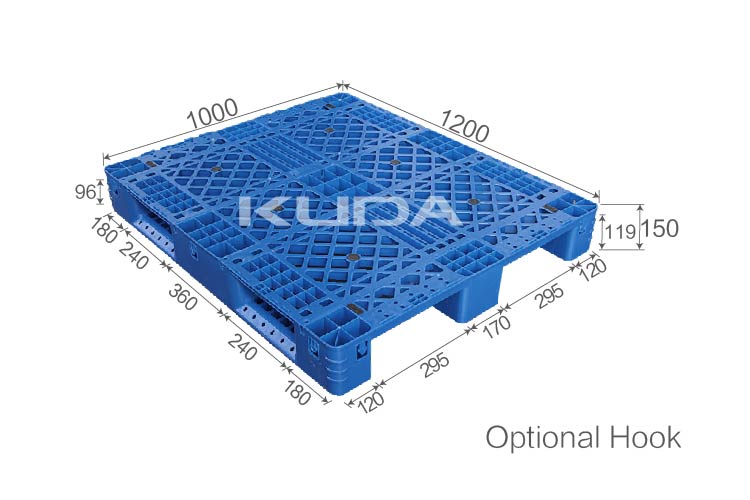 1210Q-WGCZ PLASTIC PALLT(BUILT-IN STEEL TUBE)