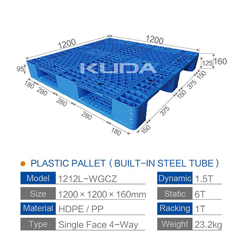 1212L-WGCZ PLASTIC PALLT(BUILT-IN STEEL TUBE)