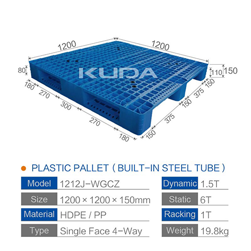 1212J-WGCZ PLASTIC PALLT(BUILT-IN STEEL TUBE)