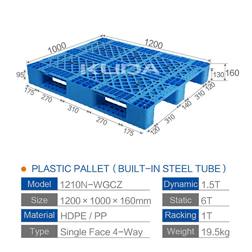 1210N-WGCZ PLASTIC PALLT(BUILT-IN STEEL TUBE)