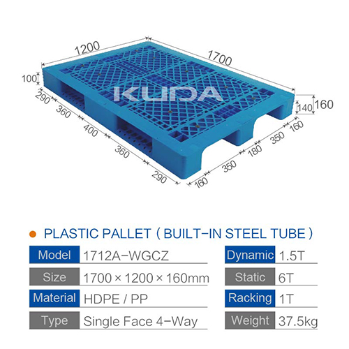 1712A-WGCZ PLASTIC PALLT(BUILT-IN STEEL TUBE)