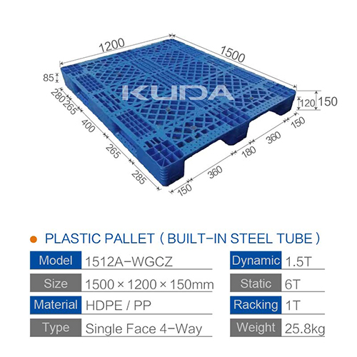 1512A-WGCZ PLASTIC PALLT(BUILT-IN STEEL TUBE)