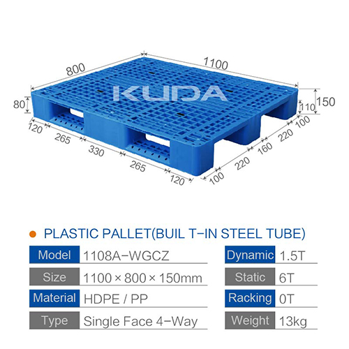 1108A-WGCZ PLASTIC PALLT(BUILT-IN STEEL TUBE)