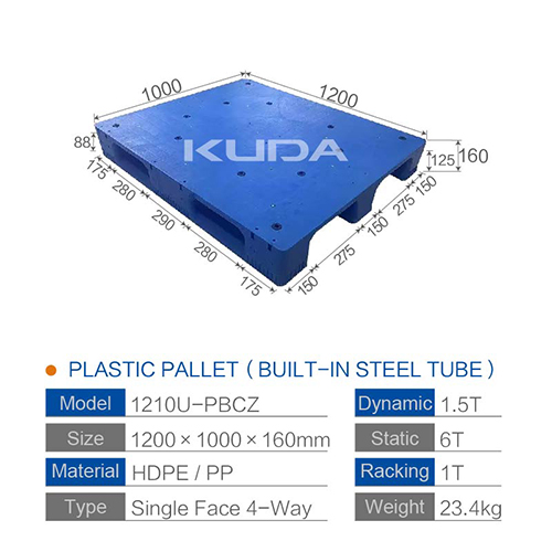 1210U-PBCZ PLASTIC PALLT(BUILT-IN STEEL TUBE)