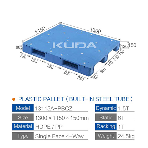 13115A-PBCZ PLASTIC PALLT(BUILT-IN STEEL TUBE)