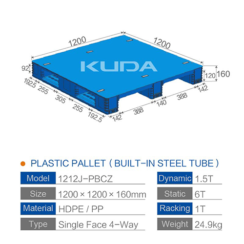 1212J-PBCZ PLASTIC PALLT(BUILT-IN STEEL TUBE)