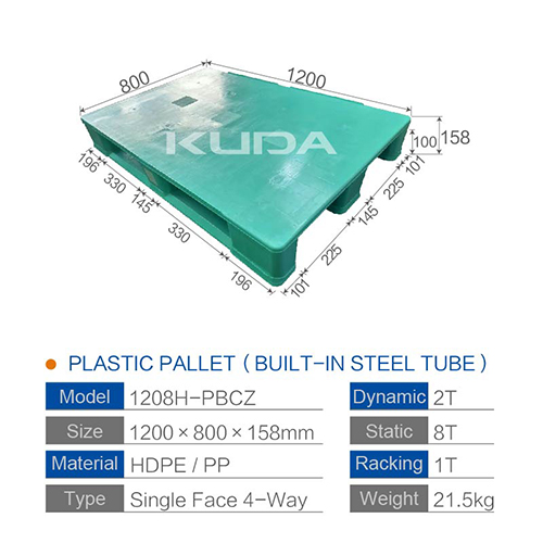 1208H-PBCZ PLASTIC PALLT(BUILT-IN STEEL TUBE)
