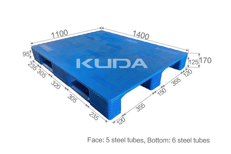 1411C-PBCZ PLASTIC PALLT(BUILT-IN STEEL TUBE)