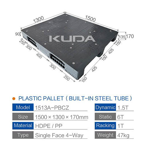1513A-PBCZ PLASTIC PALLT(BUILT-IN STEEL TUBE)