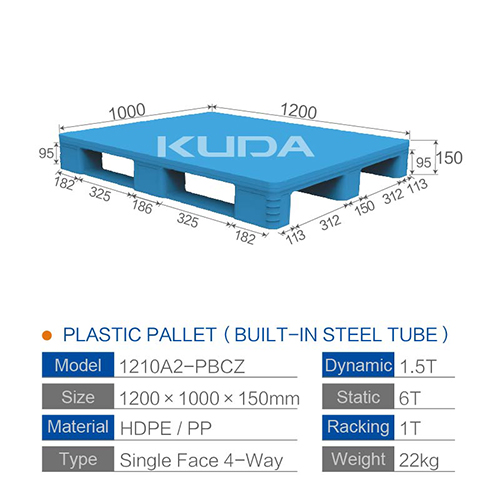 1210A2-PBCZ PLASTIC PALLT(BUILT-IN STEEL TUBE)