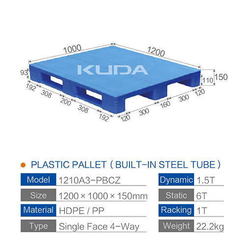 1210A3-PBCZ PLASTIC PALLT(BUILT-IN STEEL TUBE)