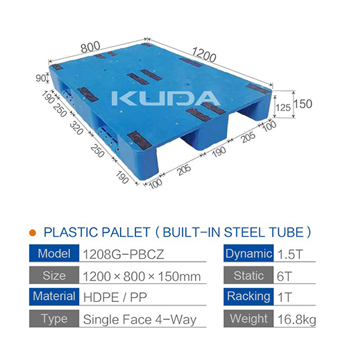 1208G-PBCZ PLASTIC PALLT(BUILT-IN STEEL TUBE)