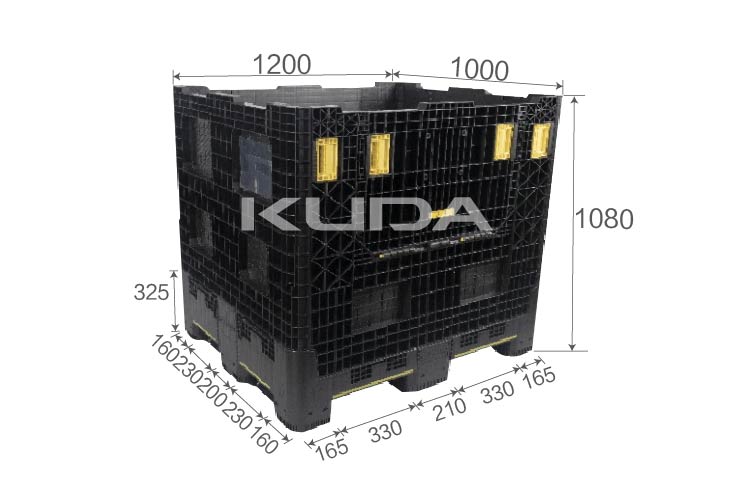 1210A2-ZDKBX COLLAPSIBLE PLASTIC PALLET BOX