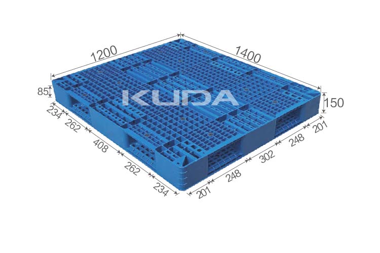 1412F-WGSM PLASTIC PALLET（BUILT-IN STEEL TUBE）