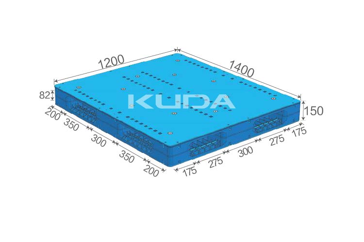 1412B-PBSM PLASTIC PALLET（BUILT-IN STEEL TUBE）