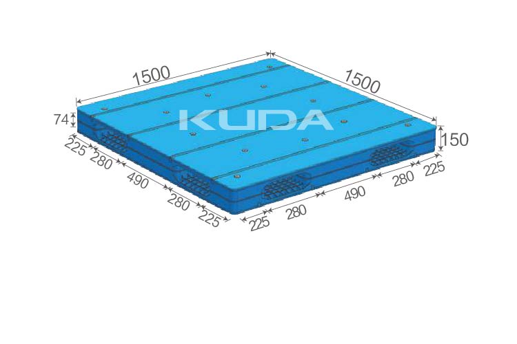 1515A-PBSM PLASTIC PALLET（BUILT-IN STEEL TUBE）