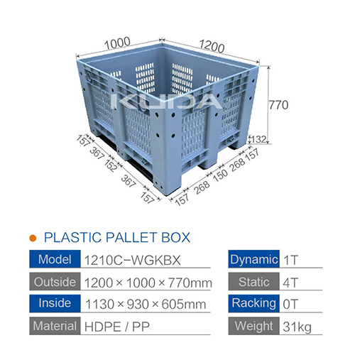 1210C-WGKBX COLLAPSIBLE PLASTIC PALLET BOX