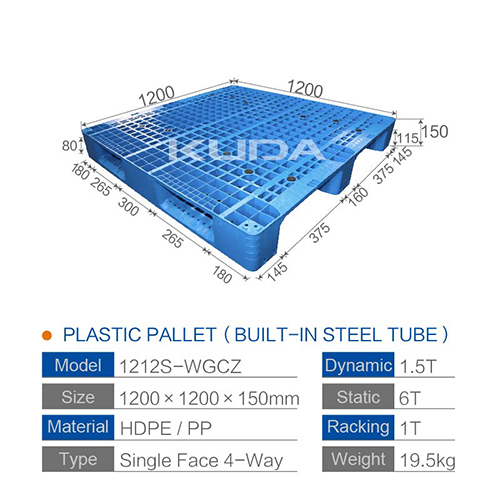 1212S-WGCZ PLASTIC PALLT(BUILT-IN STEEL TUBE)