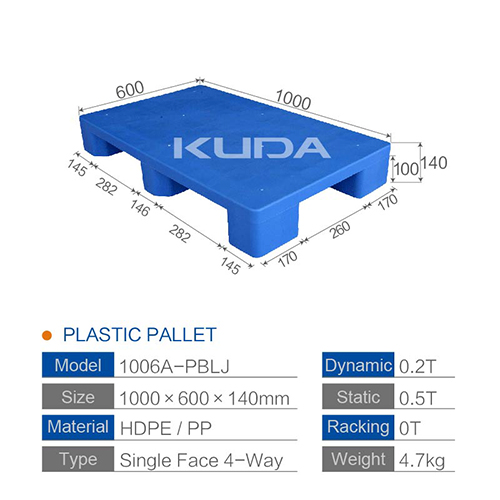 1006A-PBLJ PLASTIC PALLET（BUILT-IN STEEL TUBE）