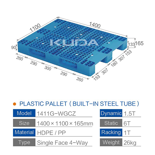 1411G-WGCZ PLASTIC PALLT(BUILT-IN STEEL TUBE)
