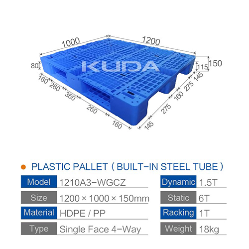 1210A3-WGCZ PLASTIC PALLT(BUILT-IN STEEL TUBE)